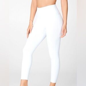 Fabletics Boost Powerhold White Athletic Leggings